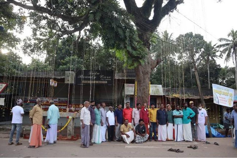 Kerala village offers unique farewell to 200-year-old tree axed for road widening
